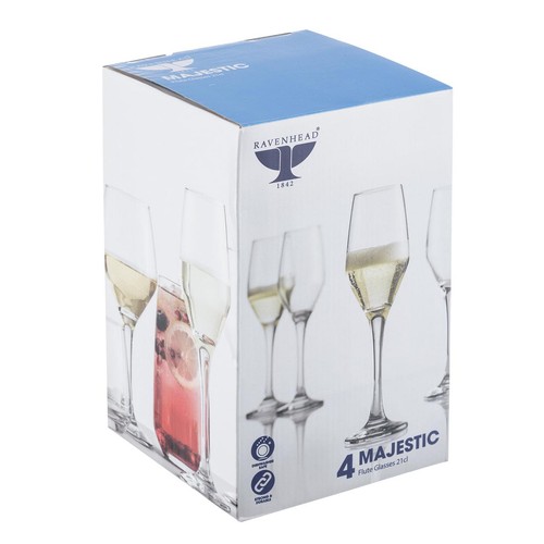Ravenhead Majestic Flute Glasses Set 210ml