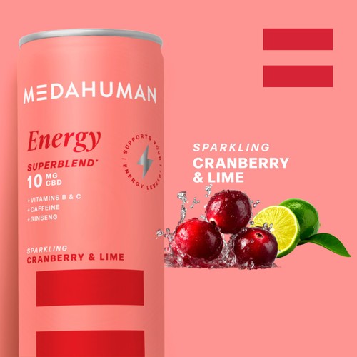 Medahuman Energy CBD Drink Cranberry & Lime