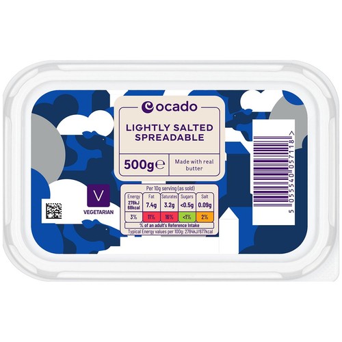 Ocado Lightly Salted Spreadable