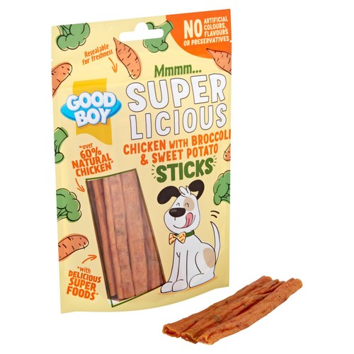 Good Boy Superlicious Chicken, Broccoli & Sweet Potato Stick Dog Treats