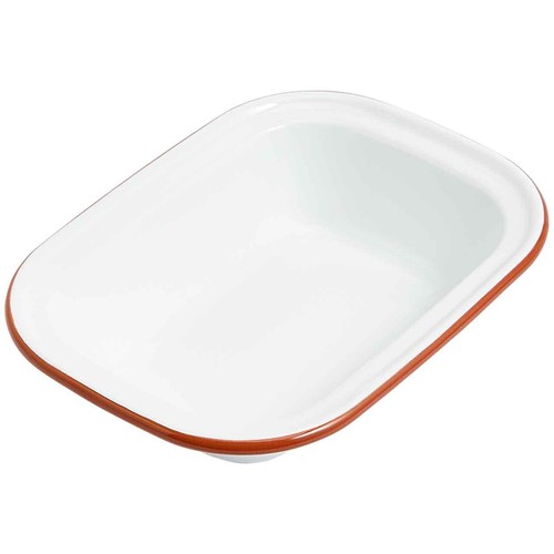 M&S Enamel 24cm Pie Dish, White