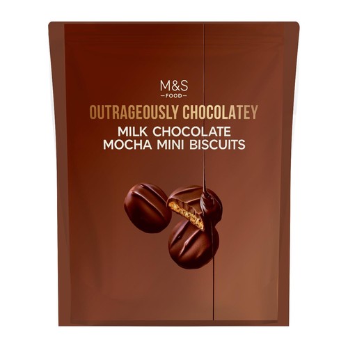 M&S Outrageously Chocolatey Milk Chocolate & Mocha Mini Biscuits