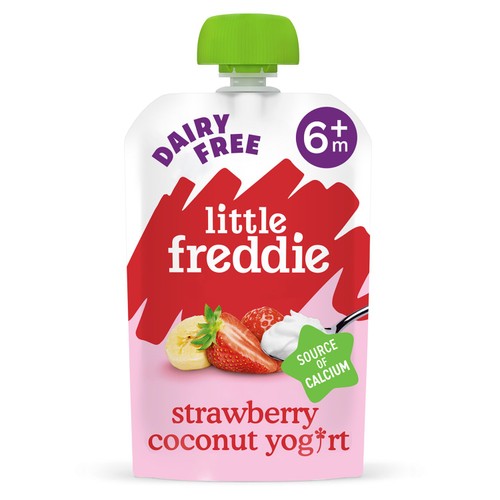 Little Freddie Dairy Free Strawberry Coconut Yoghurt Baby Pouch 6+ Months