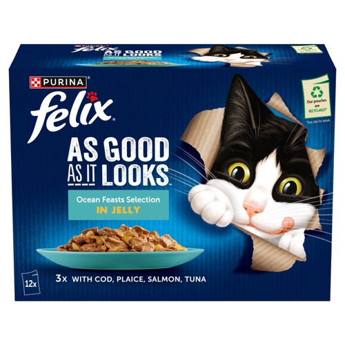 Felix As Good As it Looks Ocean Feasts in Jelly Wet Cat Food
