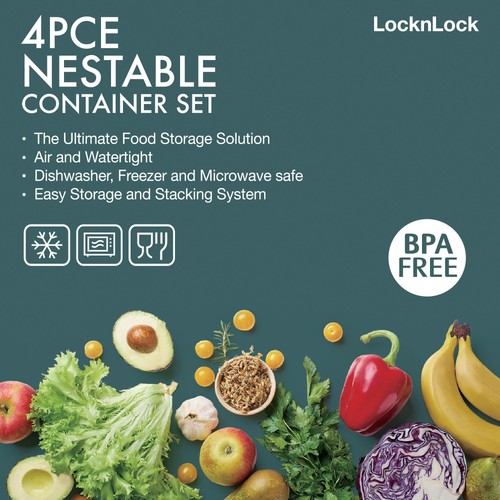 LocknLock Nestable Container Rectangular Set