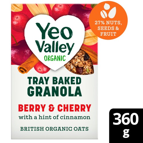 Yeo Valley Organic Tray Baked Granola Berry & Cherry