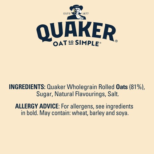 Quaker Oat So Simple Family Pack Golden Syrup Porridge Sachets Cereal