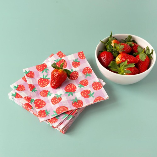 Talking Tables Strawberry Paper Napkins