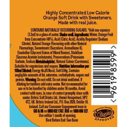 Robinsons Mini Orange No Added Sugar