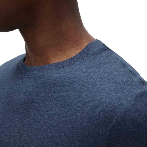 M&S Mens Pure Cotton Crew Neck T-Shirt, S, Denim