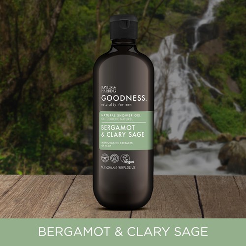 Baylis & Harding Goodness Mens Shower Gel - Bergamot & Clary Sage