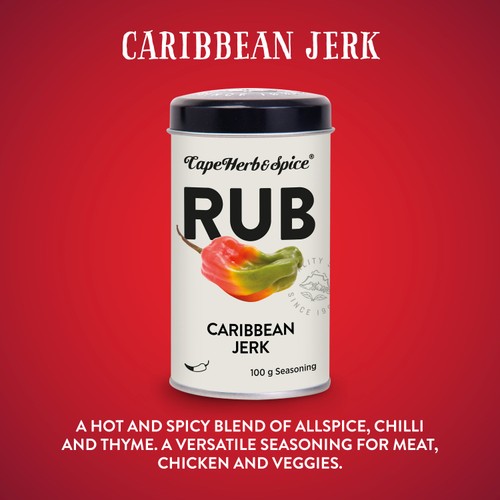 Cape Herb & Spice Caribbean Jerk Seasoning Rub Tin