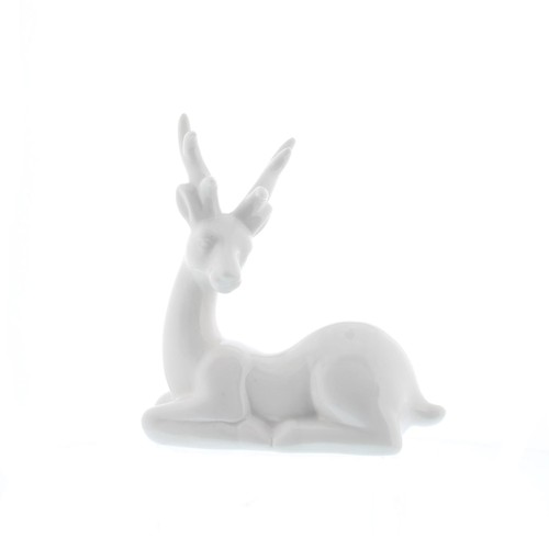 Porcelain White Reindeer Decoration