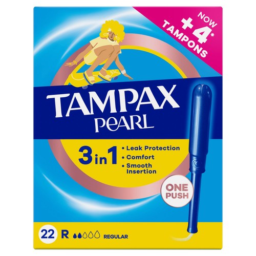 Tampax Pearl Tampons Regular 22 Count