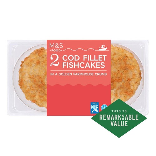 M&S 2 Cod Fillet Fishcakes