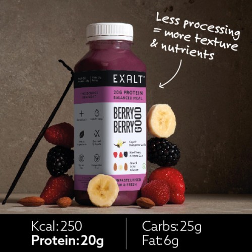 EXALT Berry Berry Good Fresh Vegan Protein Smoothie Berries & Vanilla 