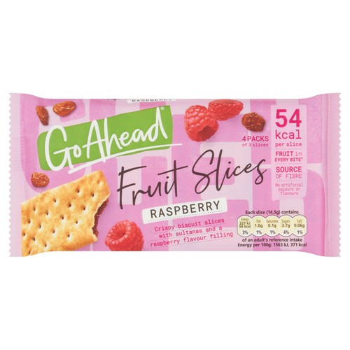 Go Ahead Raspberry Crispy Fruit Slices Snack Bars Multipack