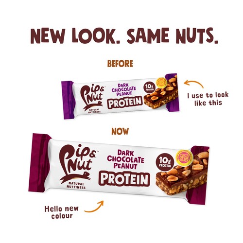 Pip & Nut Protein Dark Chocolate Peanut Bars