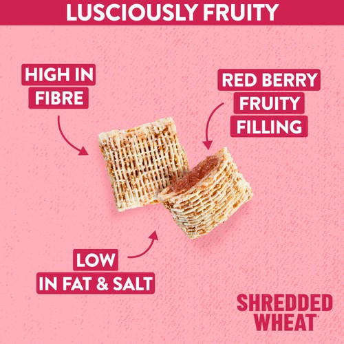 Shredded Wheat Bitesize Red Berry Wheats Breakfast Cereal