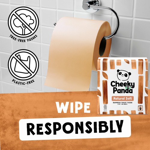 Cheeky Panda Natural Colour Bamboo Toilet Paper