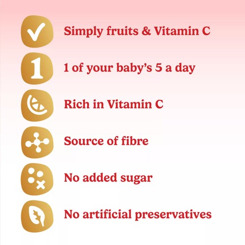 Cow & Gate Fruit Pouch Apple & Banana Baby Food Snack 6+ Months