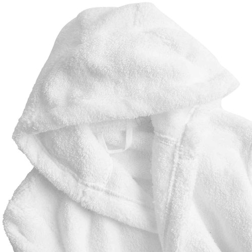 M&S Cotton Hooded Robe, 6-18 M, White