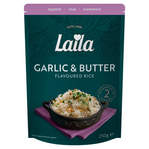 Laila Garlic & Butter Microwave Rice