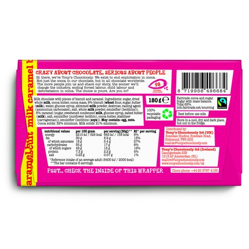 Tony's Chocolonely Milk Caramel Biscuit