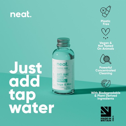 Neat Anti-Bac Bathroom Cleaner Refill Concentrate Sage & Mint