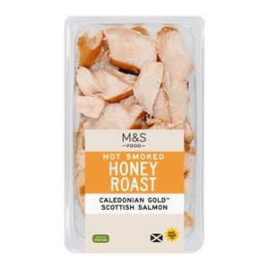 M&S Hot Smoked Honey Roast Caledonian Gold Scottish Salmon Flakes