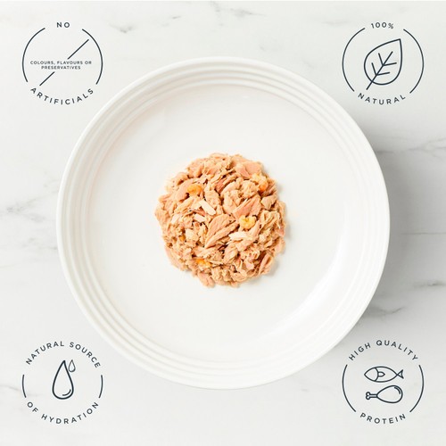 Encore Natural Wet Cat Food Tin Tuna Fillet with Shrimp in Broth