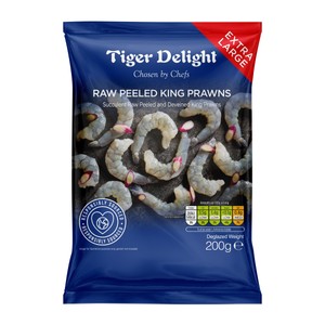 Tiger Delight Extra Large Raw Peeled King Prawns