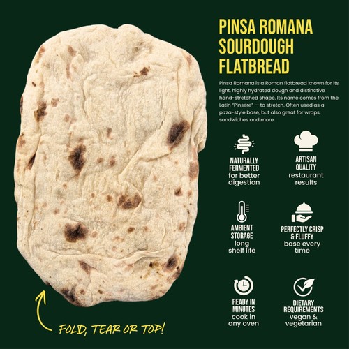 Virtue Pinsa Romana Sourdough Oval Flatbread
