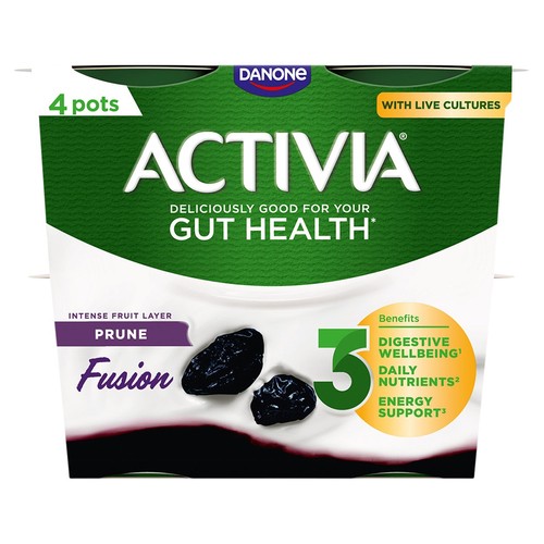 Activia Fusions Prune Gut Health Fruit Yoghurt Multipack