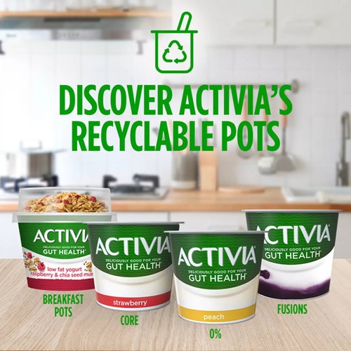 Activia Fusions Prune Gut Health Fruit Yoghurt Multipack