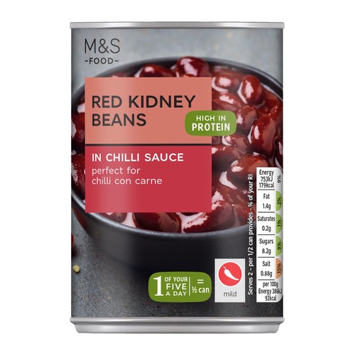 M&S Red Kidney Beans In Chilli Sauce