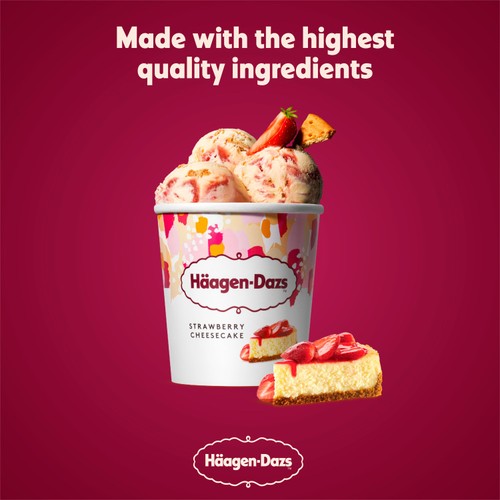 Haagen-Dazs Strawberry Cheesecake Ice Cream