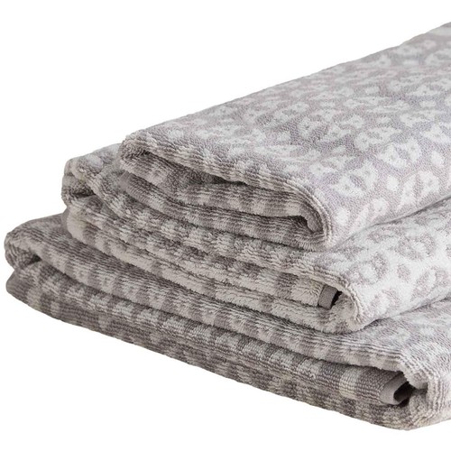 M&S Pure Cotton Geometric Circle Hand Towel, Marble