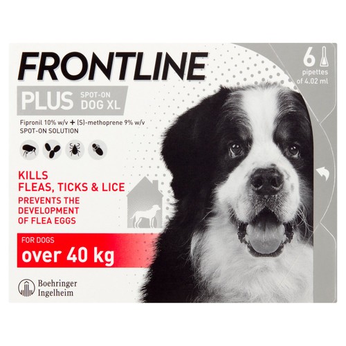 FRONTLINE Plus Flea & Tick Treatment XL Dog 40-60kg