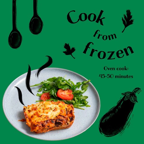 ByRuby Vegetable & Spinach Lasagne Serves 2