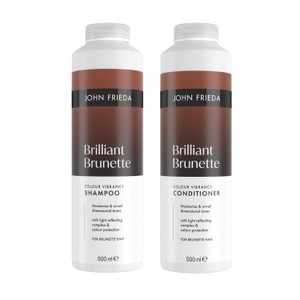 2x John Frieda Brilliant Brunette Colour Protecting Shampoo & Conditioner Duo Pk