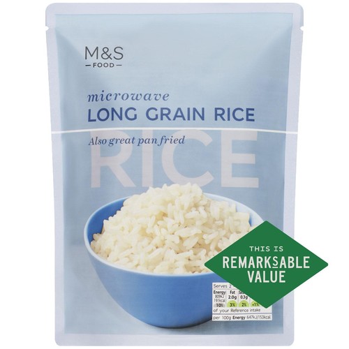 M&S Microwave Long Grain Rice