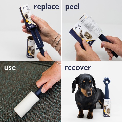 Korbond Pet Hair Roller Refill Twin Pack - 132 sheets