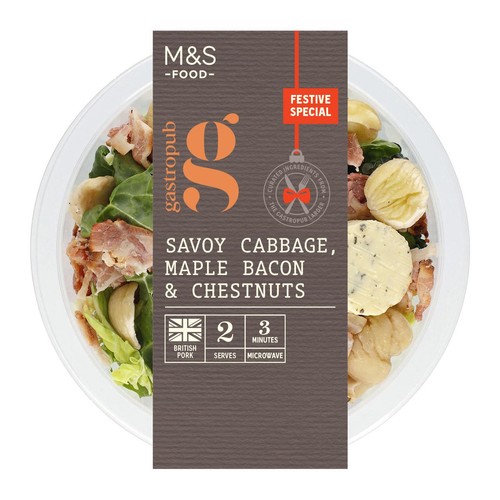 M&S Savoy Cabbage, Maple Bacon & Chestnuts