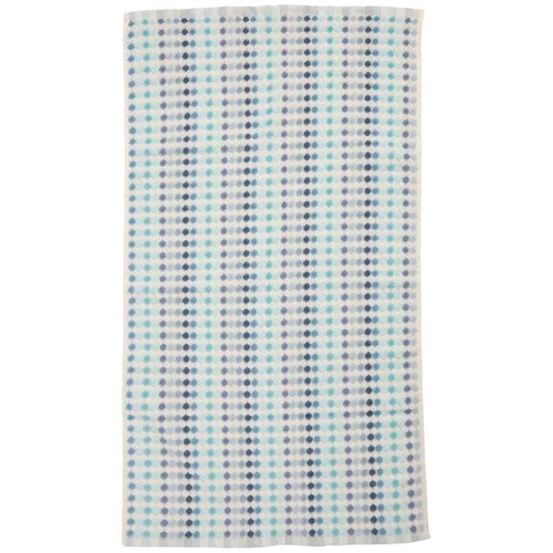 M&S Pure Cotton Spotty Striped Towel, Hand Towel, Blue