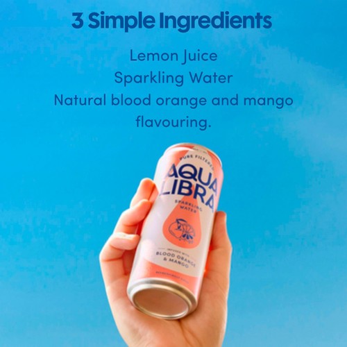 Aqua Libra Blood Orange & Mango Infused Sparkling Water