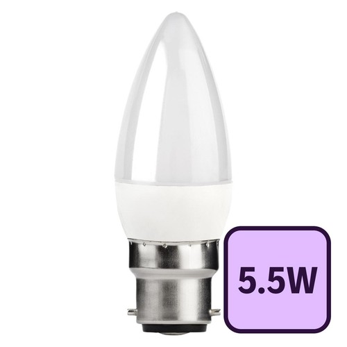 TCP LED Candle 470L B22 5.5W Daylight