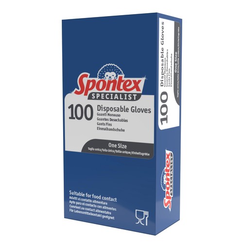 Spontex Specialist Disposable Gloves Food Safe Latex Free