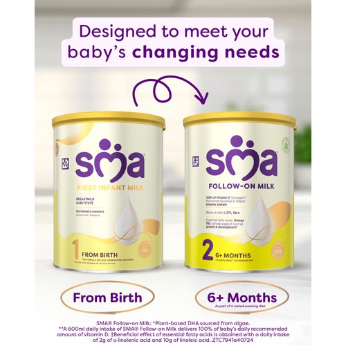 SMA Stage 1 First Infant Baby Milk Formula Powder from birth 800g