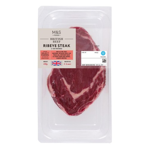 M&S 21 Day Matured Ribeye Steak